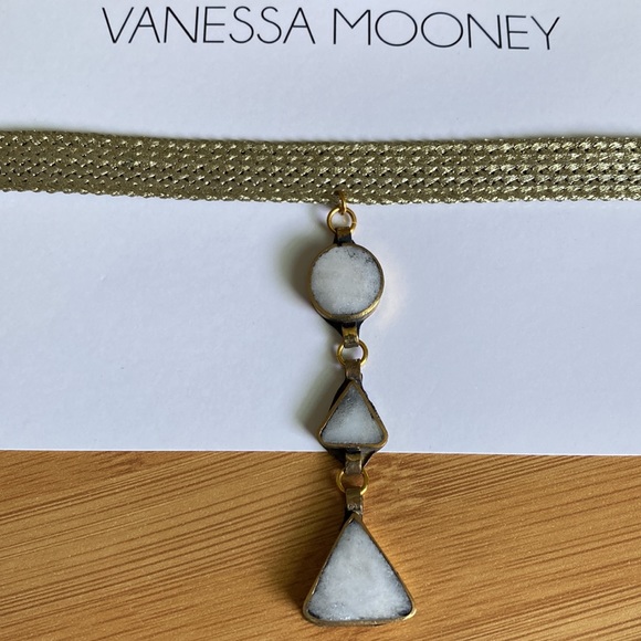 NWT Vanessa Mooney Gold Stone Choker - Picture 3 of 4